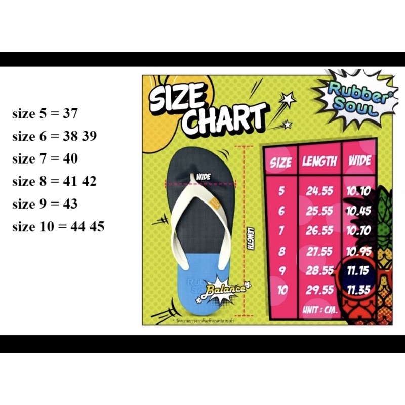Dép kẹp cao su Thái Lan RubberSoul Balance Tri -Color