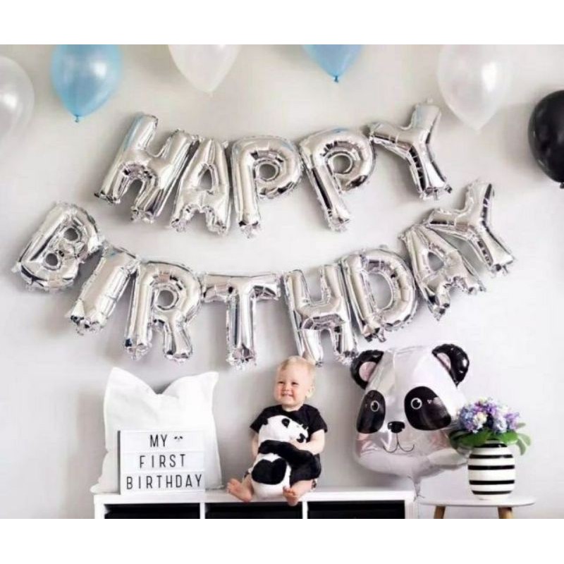 Hàng chất lượng Set bóng chữ Happy Birthday trang trí sinh nhật đẹp TA12