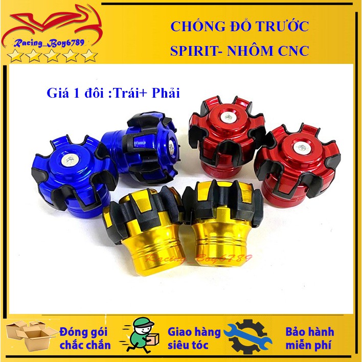 [Giá 1 đôi] Gù chống đổ,chụp cốt trước Spirit nhôm nguyên khối CNC