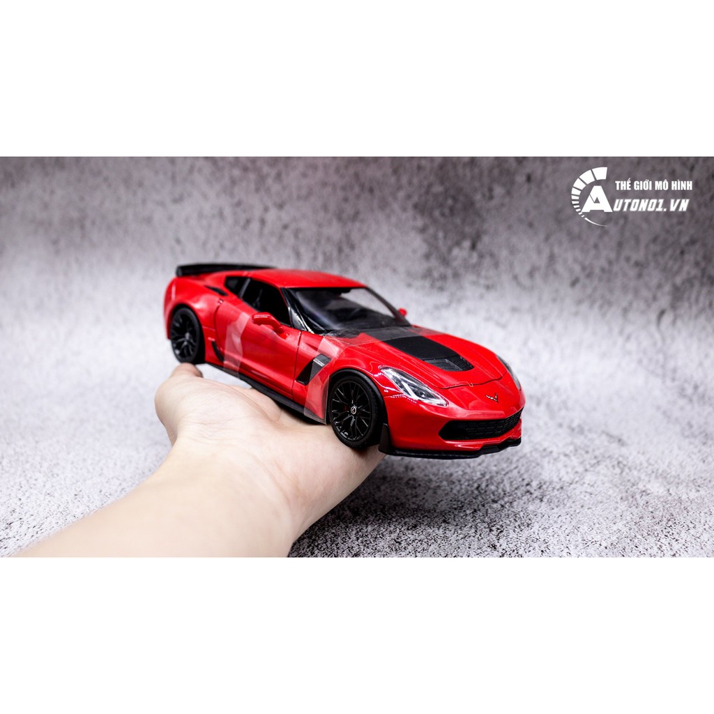 MÔ HÌNH CHEVROLET CORVETTE 2017 Z06 RED 1:24 WELLY 4983