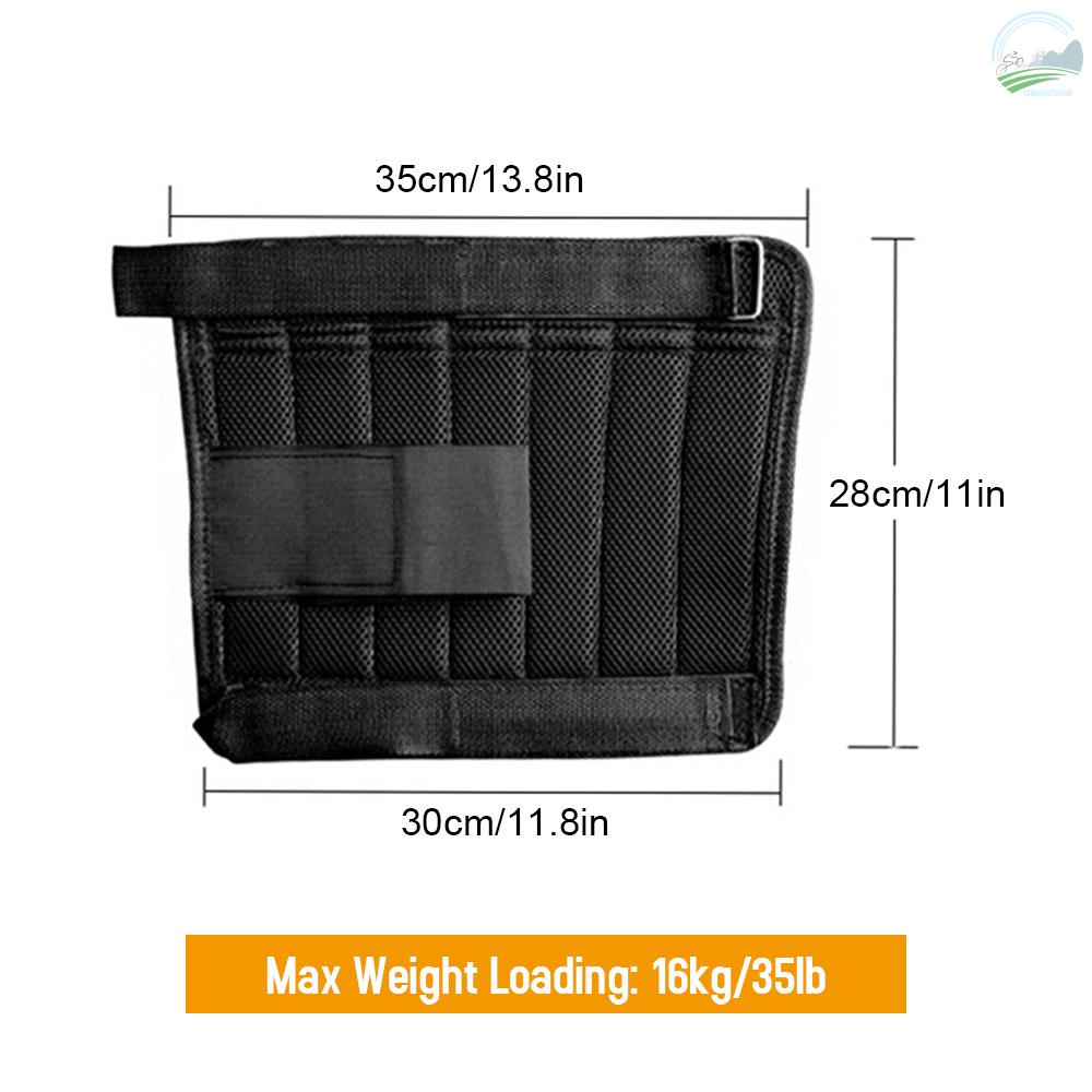 [Stevie]2 Packs Max Loading 16kg Adjustable Ankle Weighted Exercise Leg Weighted Workout Weight Loading Wraps Strength Training (Empty)