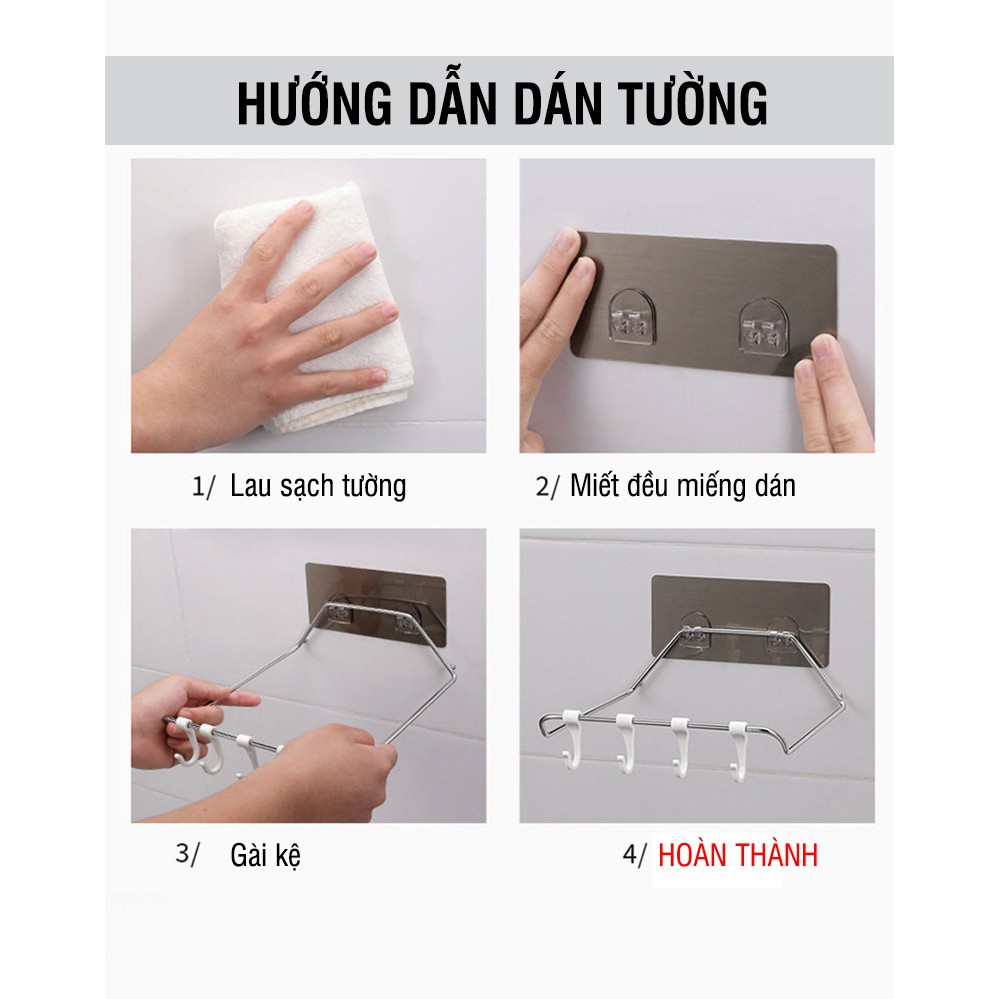 Kệ gác chậu dán tường bằng inox cao cấp Vkit NT07