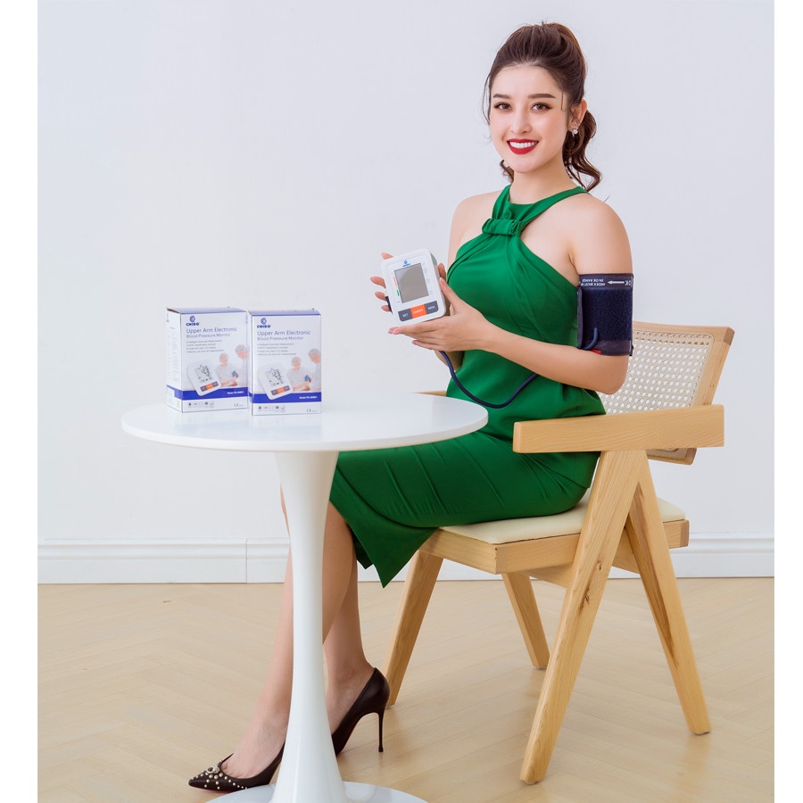Máy Đo Huyết Áp Điện Tử Cầm Tay Chido, Máy Đo Huyết Áp Bắp Tay, Đo Nhịp Tim Công Nghệ Nhật Bản, 1 Đổi 1 Trong  5 năm