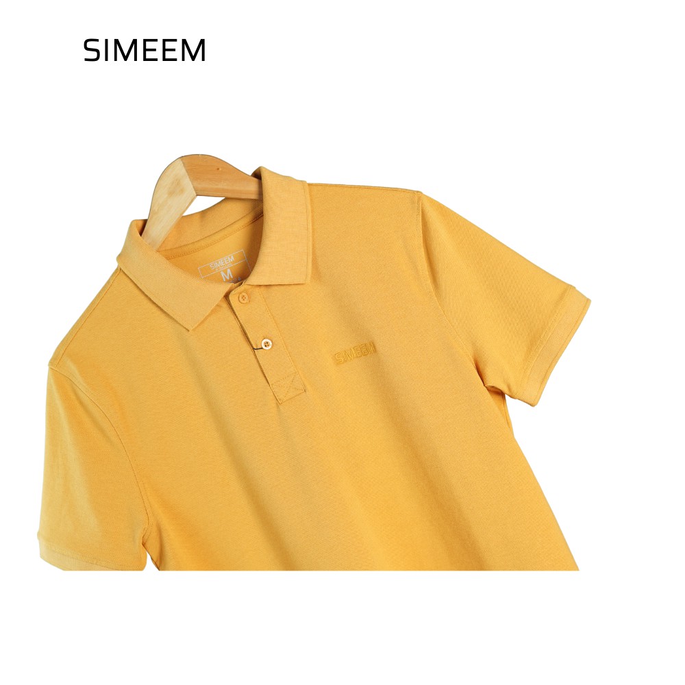 Áo thun Polo nam SIMEEM cổ sơmi thêu ngực vải CVC thoáng mát, hút mồ hôi 4 màu | BigBuy360 - bigbuy360.vn