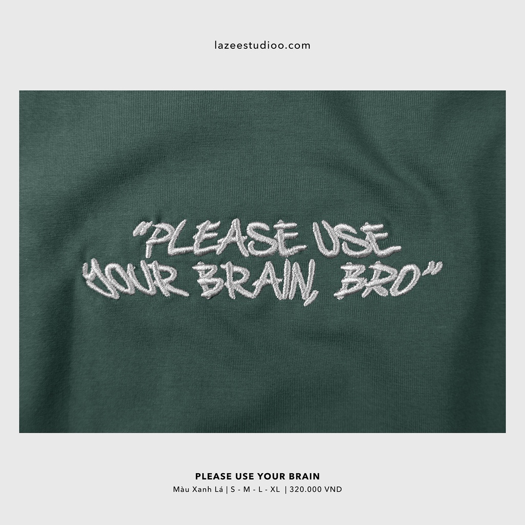 Áo thun - USE BRAIN | LAZEE STUDIOO | Xanh Lá | Form Regular