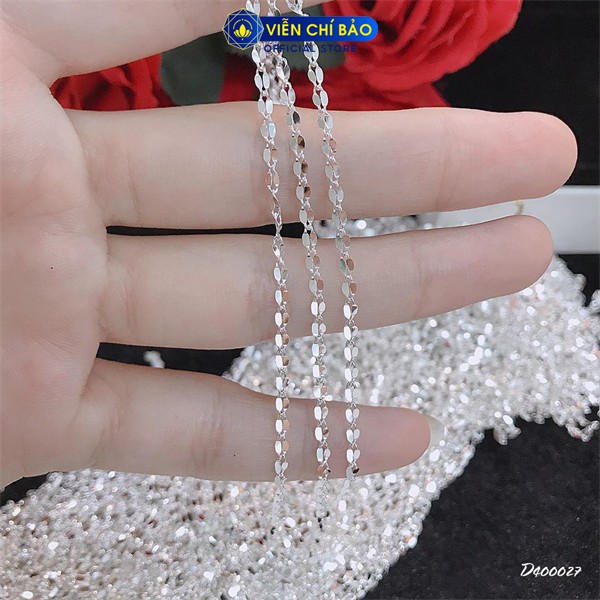 Dây chuyền bạc nữ xoắn chất liệu bạc S925 thời trang phụ kiện trang sức nữ thương hiệu Viễn Chí Bảo D400027x