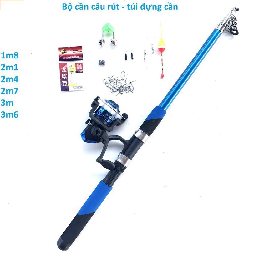 Cần câu máy shimano Tặng kèm phụ kiện 1m8 - 3m6 đảm bảo rẻ nhất