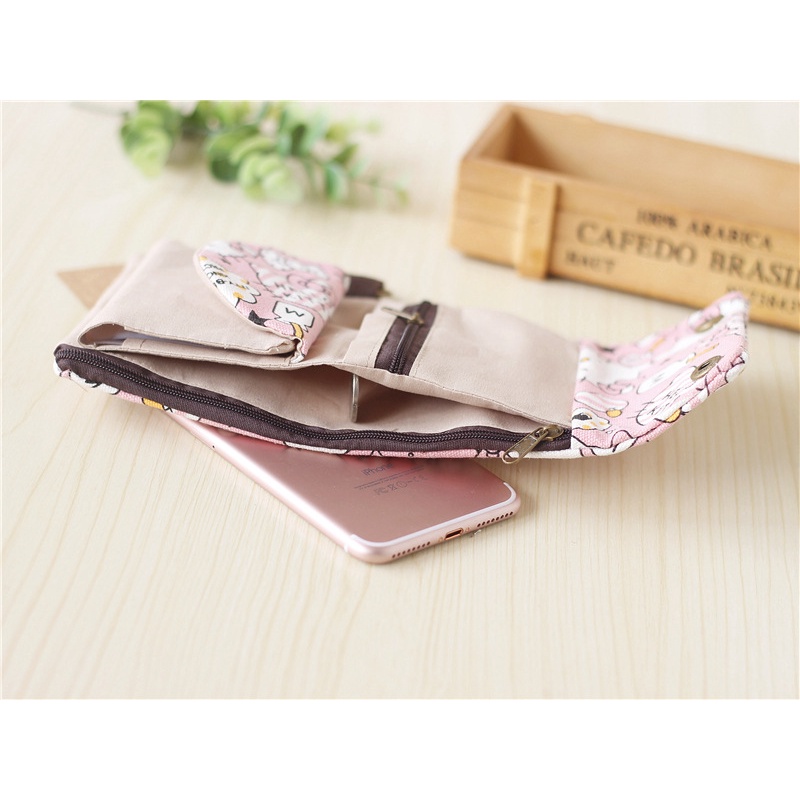 Ví Đựng Tiền Mini 30% Vải Canvas Đa Năng Phong Cách Hàn Quốc Dễ Thương Cho Nam Và Nữ