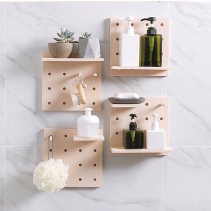 [Không Gian Sống Đẹp] Kệ Dán Tường Đục Lỗ Decor Trang Trí Đa Năng Siêu Chắc