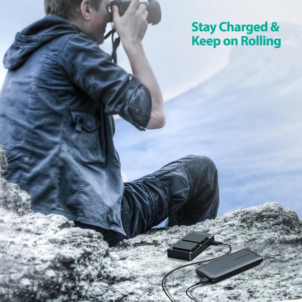 Bộ 2 pin+1 sạc Fujifilm NP-W126S Ravpower dùng cho máy ảnh Fujifilm FinePix, X-A5, X-H1, X-A10, X100F, X-T10, X-T20...