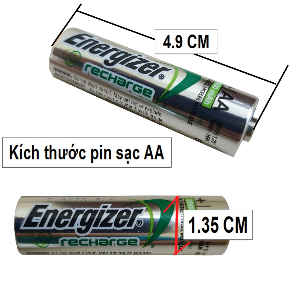 Bộ Máy Sạc Pin AA- AAA ENERGIZER Chính Hãng Giá Rẻ Tặng Kèm 4 Viên Pin Sạc AA 2000 mAh