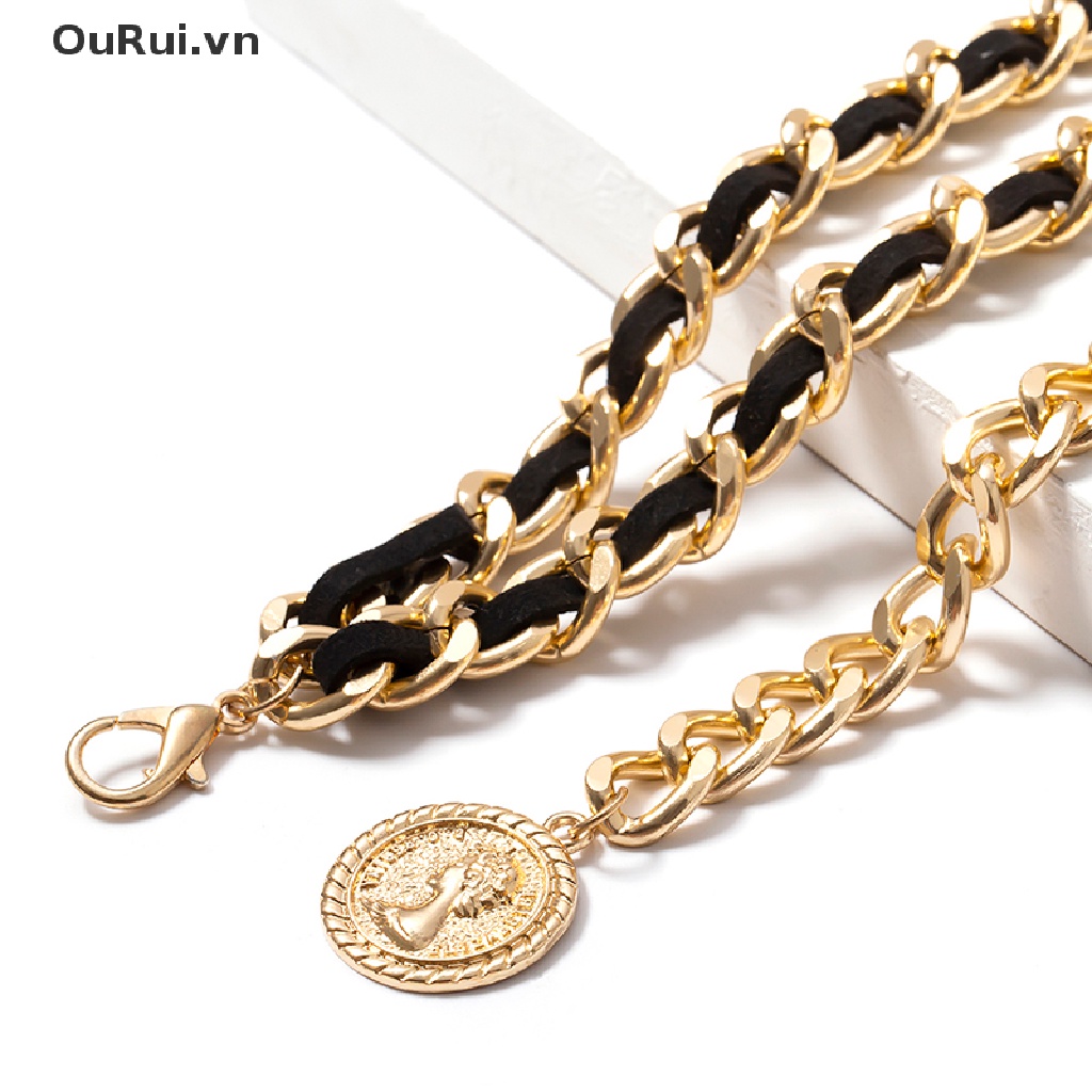 Thắt Lưng Một Lớp Phối Tua Rua Phong Cách Cổ Điển Thời Trang