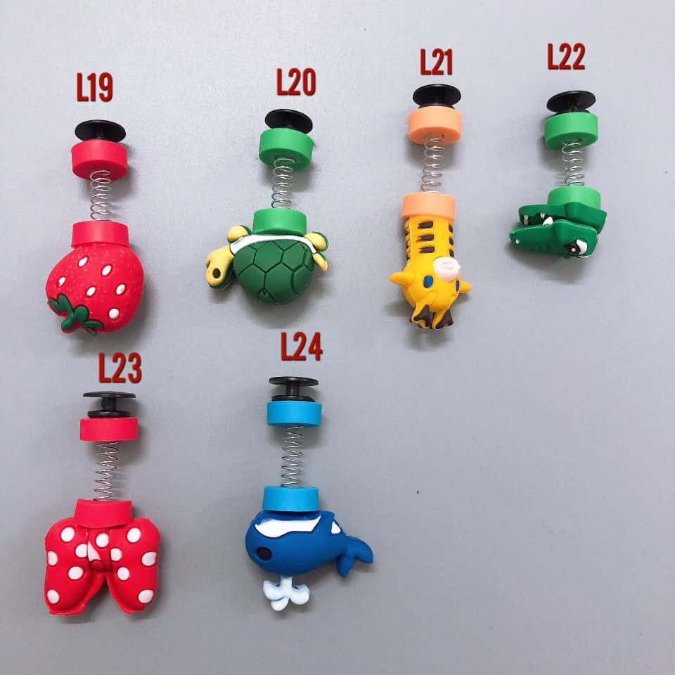 Sticker- Icon lò xo, jibbitz 3D cài dép siêu yêu cho bé