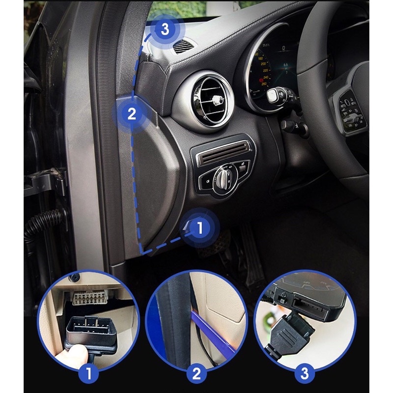 Bộ HUD C500 Hiển Thị Tốc Độ Thông Tin Lên Kính Ô tô HUB OBD -T900 GPS Xe Hơi