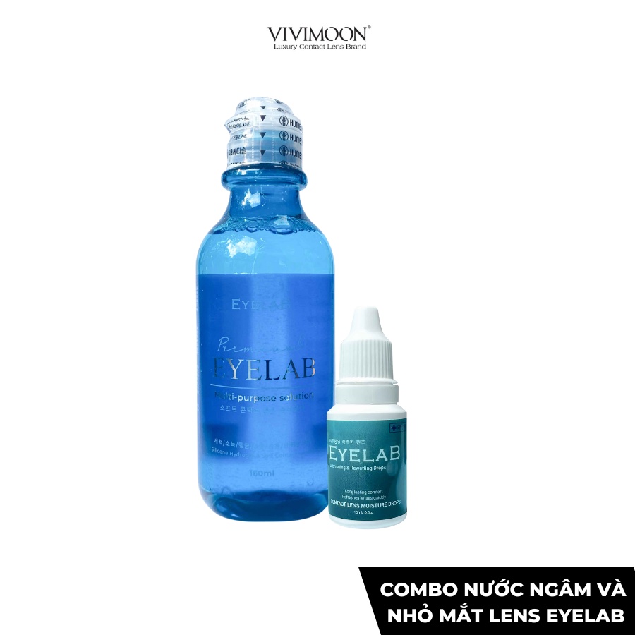 Combo nước ngâm lens và nhỏ mắt VIVIMOON LENS rửa kính áp tròng