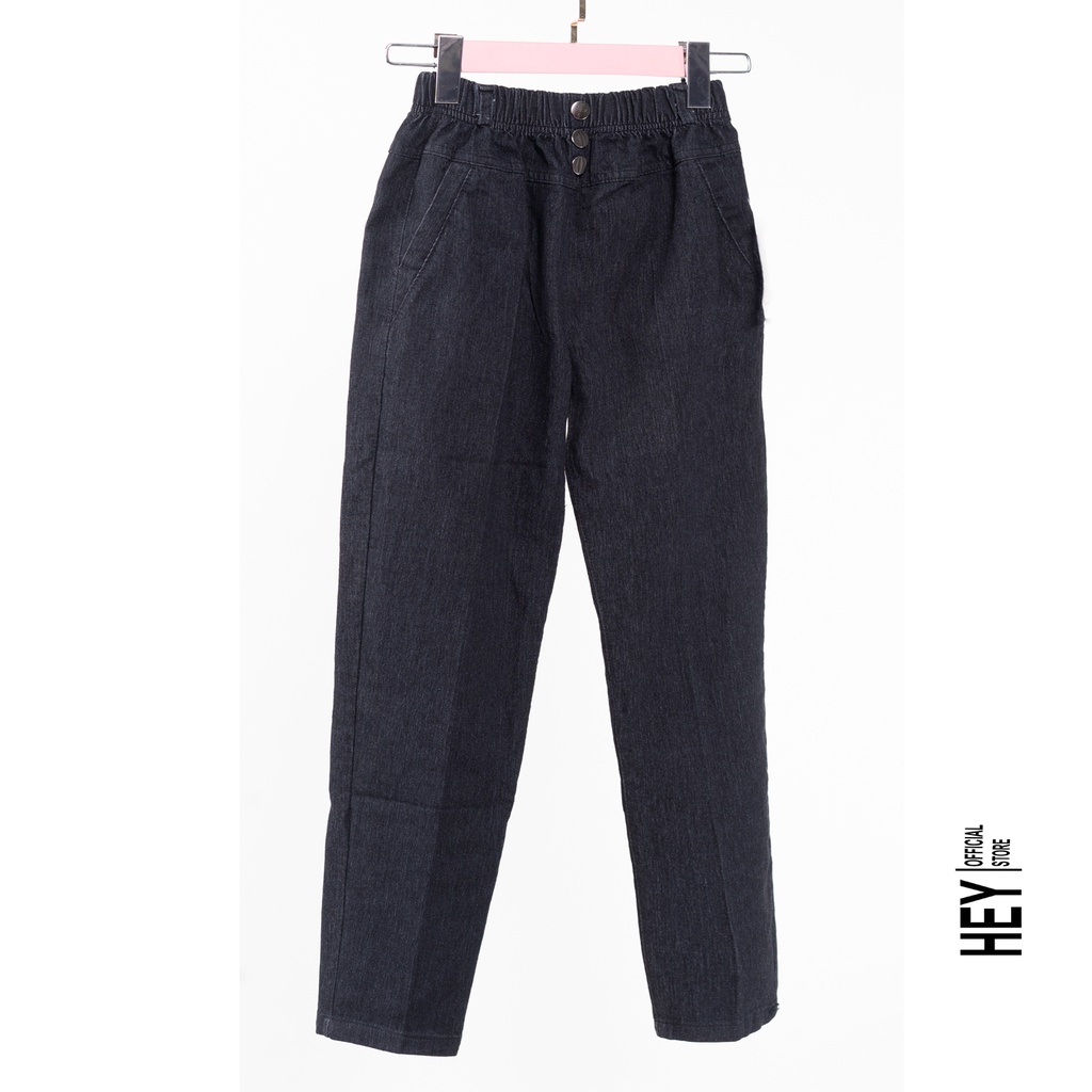 Quần jean nữ dáng baggy cạp chun, co giãn 4 chiều vải bò xuất khẩu có 3 màu, đủ size từ 40kg-80kg V193 - HEY OFFICAL | BigBuy360 - bigbuy360.vn