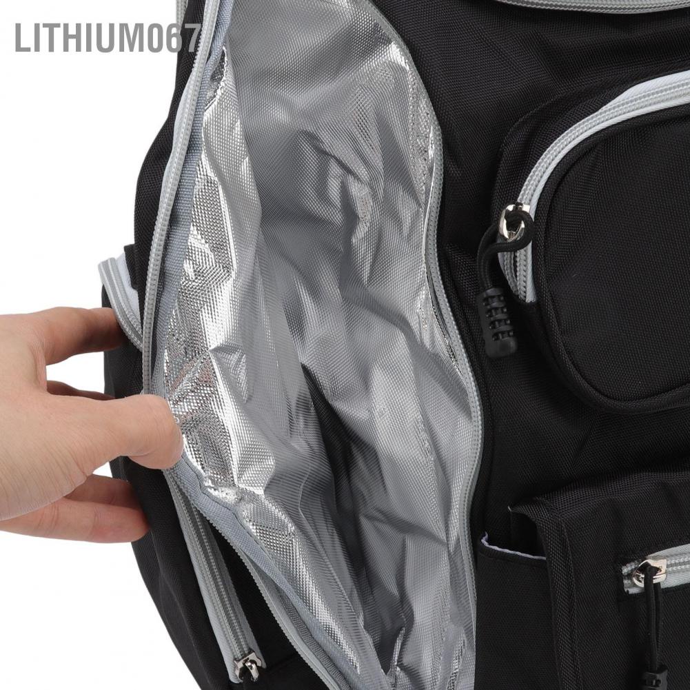 Lithium067 Lithium067 Túi đựng tã cho bà bầu Đa chức năng Công suất lớn chống thấm nước Ba lô ngoài trời