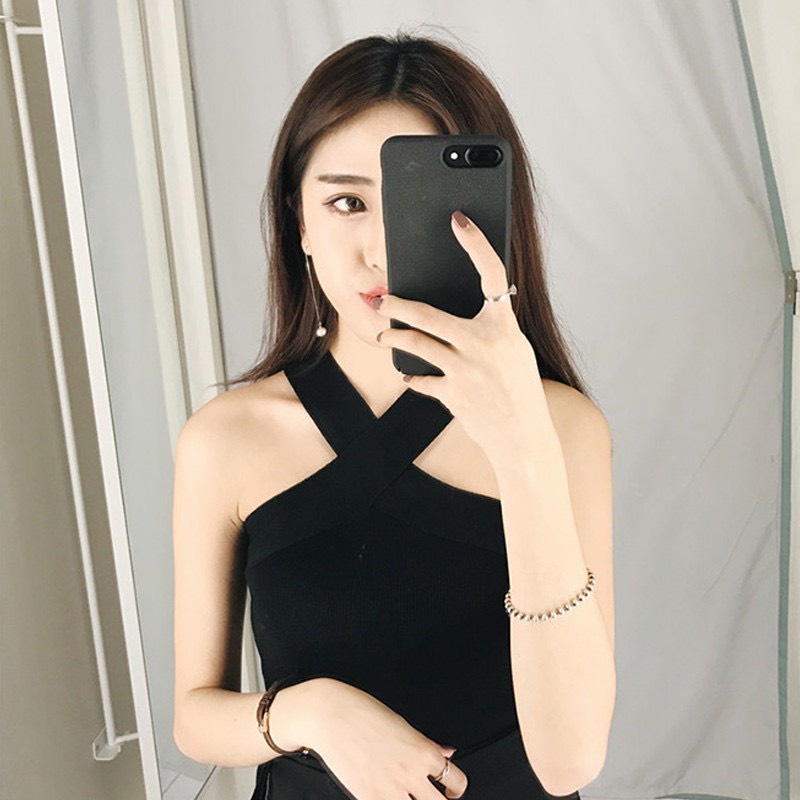 Áo Yếm Cổ Chéo 2 Dây Ôm Body Sexy