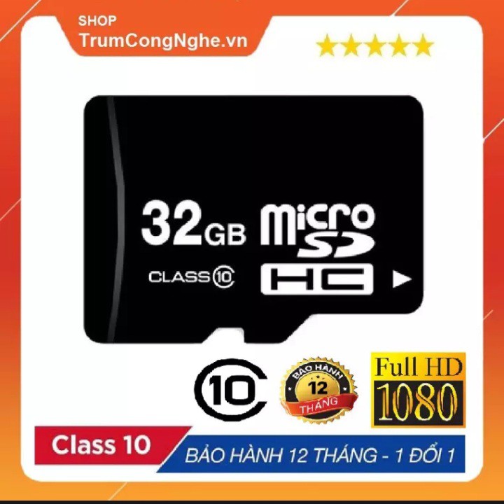 THẺ NHỚ MicroSD 32GB Class 10 (Đen) - BẢO HÀNH 12 THÁNG