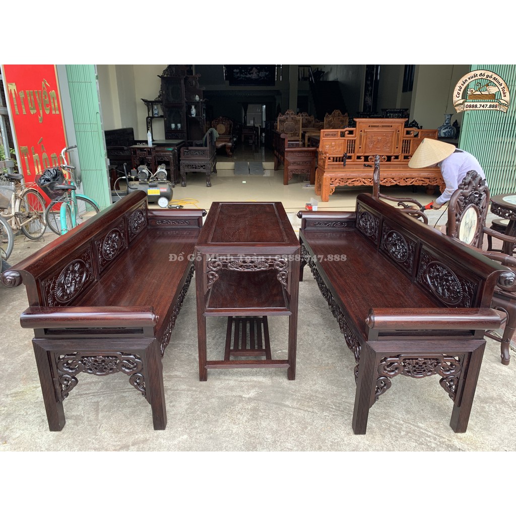 Bộ trường Kỷ Gỗ Lim 16tr