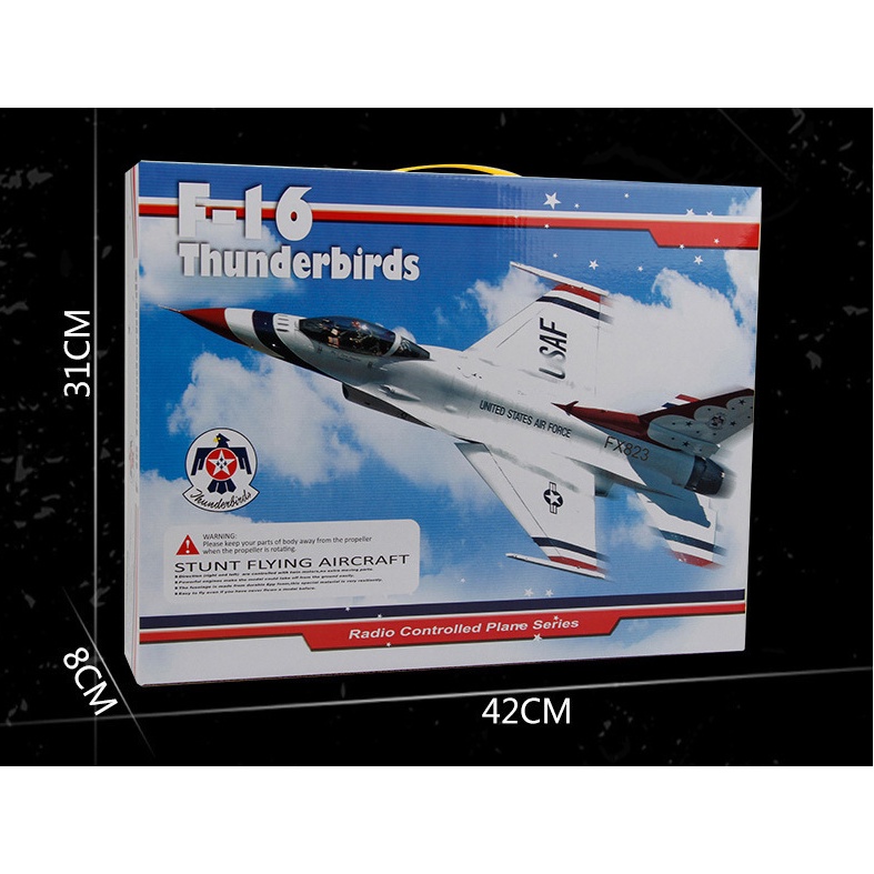 [SIÊU HOT] Máy Bay Điều Khiển Từ Xa F16-Thunder Birds. KT 38*29*10 cm. Pin 15p. Bay xa 200m. Máy bay Điều Khiển Giá Rẻ