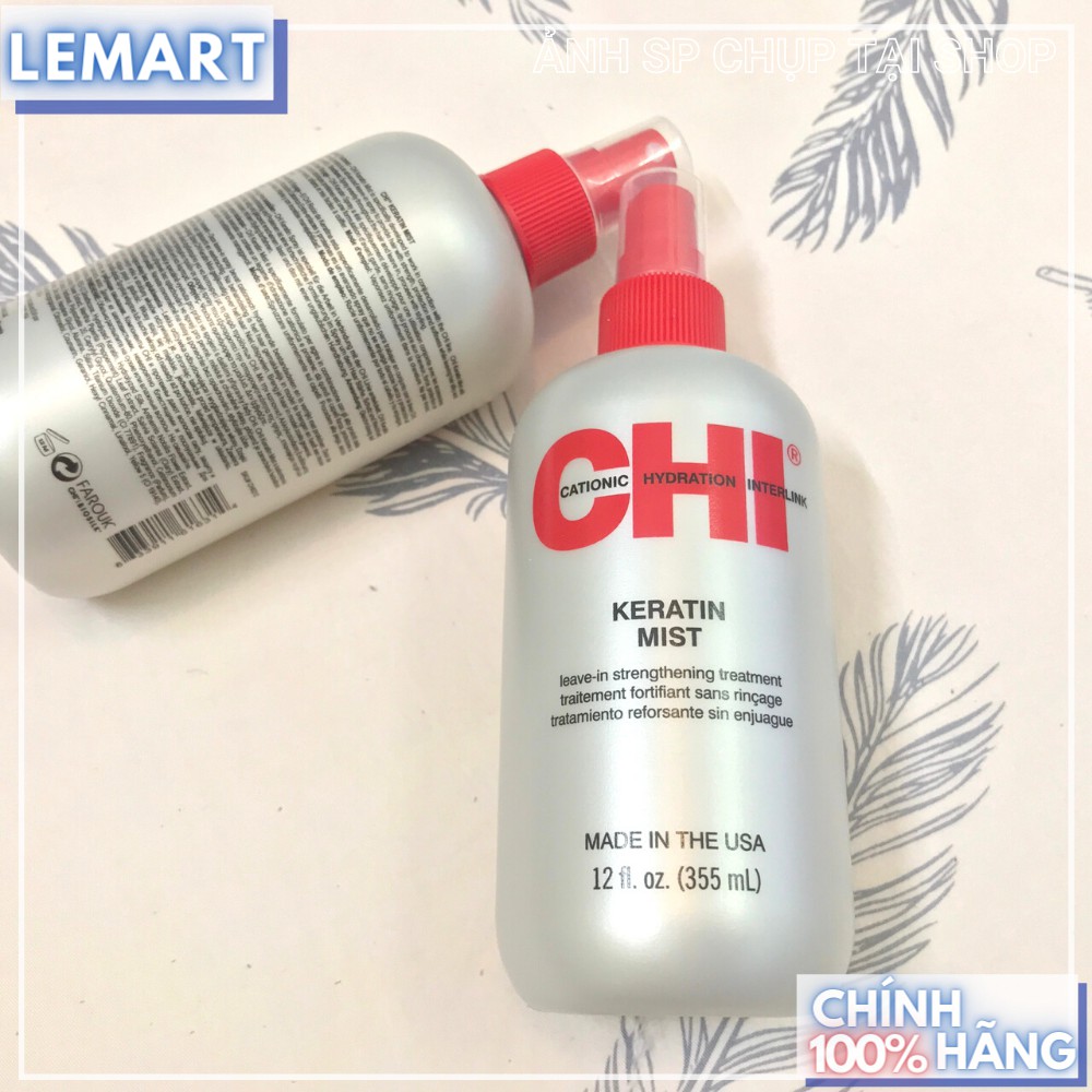 Xịt Dưỡng Tóc Hàng Ngày CHI - KERATIN MIST 355ml - Hàng Chính Hãng