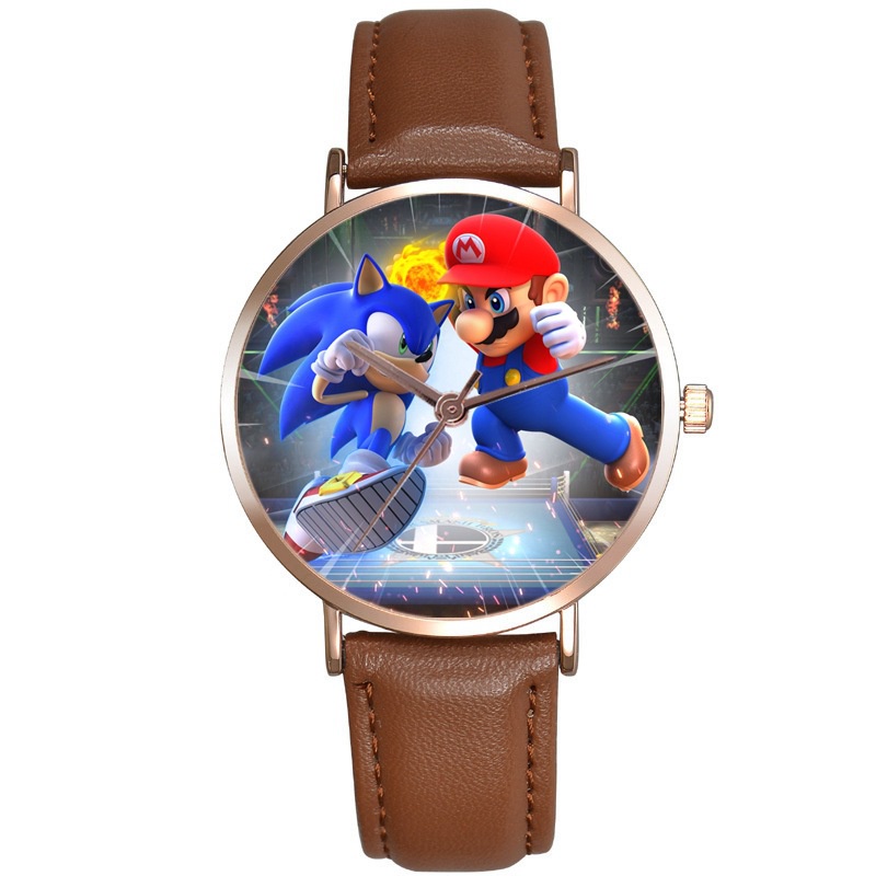 Đồng Hồ Nữ Dây Kim Loại Mặt Hình Nhím Sonic Dễ Thương