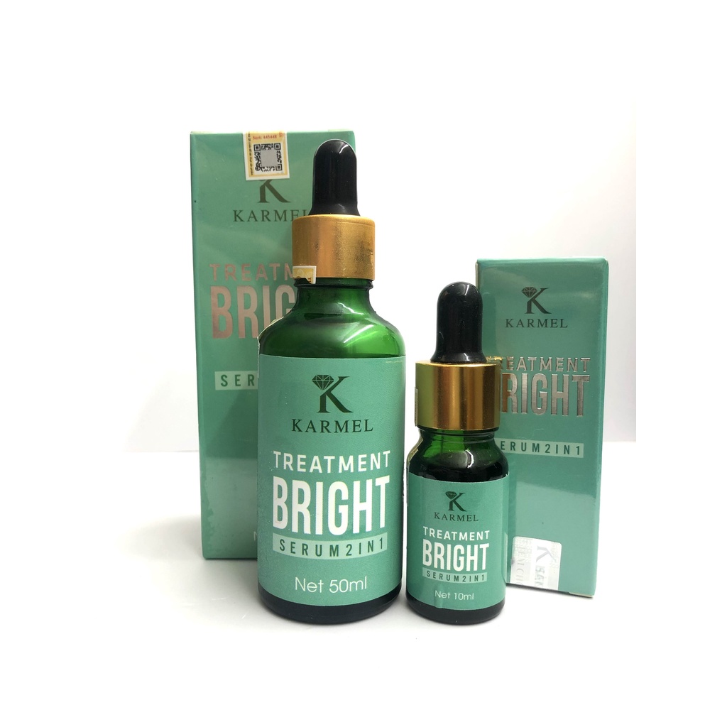 Serum Treatment Bright 2in1 - Căng Bóng Trắng Da, Đồng Đều Mầu Da, Mờ Thâm Mụn, Thâm Nám Kiềm Dầu 10/50ml KARMEL