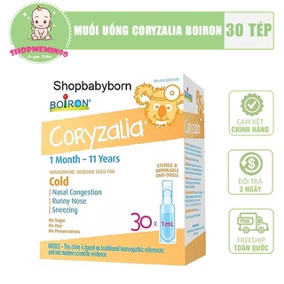 (có bán lẻ) Muối uống Coryzalia Boiron hộp 30 tép cho trẻ từ 1 tháng tuổi (usa)