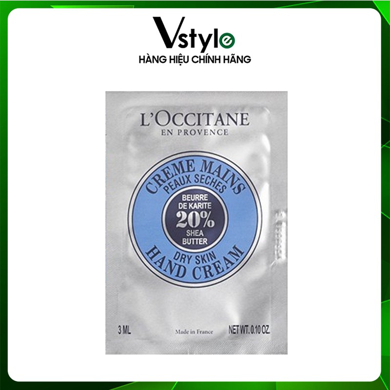 Sample Dưỡng Tay Loccitane Shea Butter Hand Cream 3ml