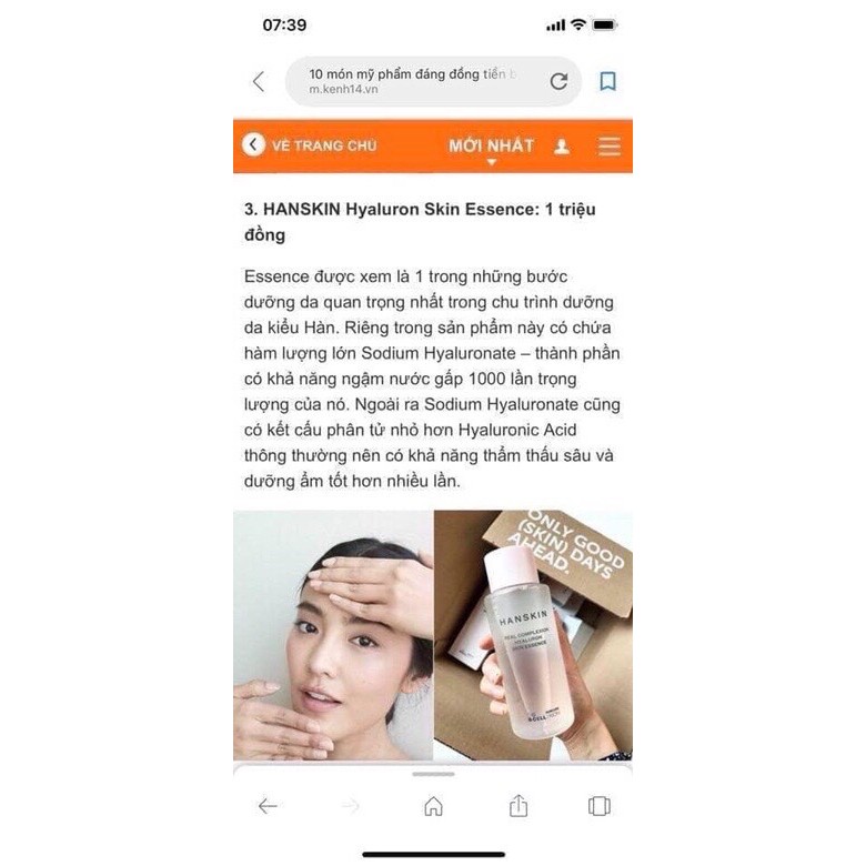 TINH CHẤT CẤP ẨM HANSKIN | BigBuy360 - bigbuy360.vn