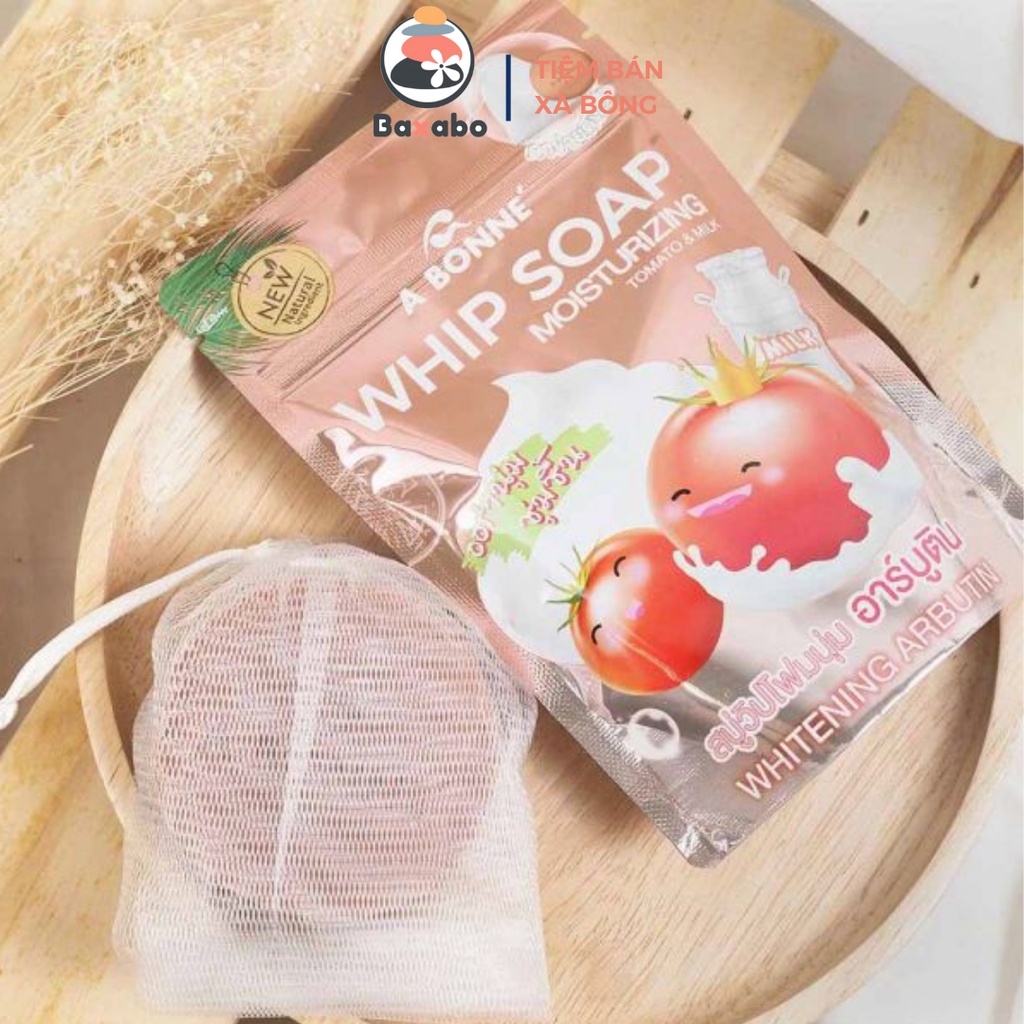 XÀ PHÒNG DƯỠNG DA ABONNE WHIP SOAP NỘI ĐỊA THÁI LAN 100GR - TẶNG KÈM TÚI LƯỚI TẠO BỌT XÀ PHÒNG CAO CẤP