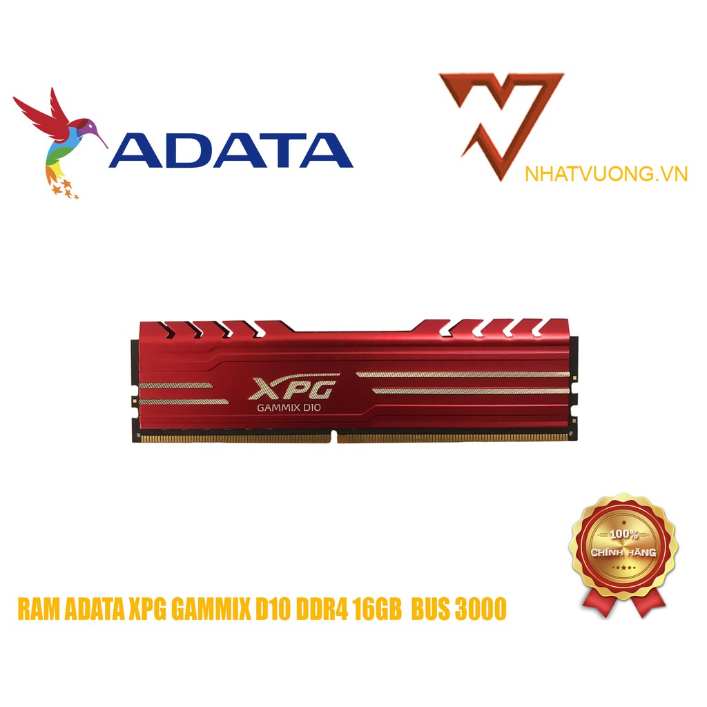 RAM ADATA XPG GAMMIX D10 DDR4 16GB (1x16GB) bus 3000
