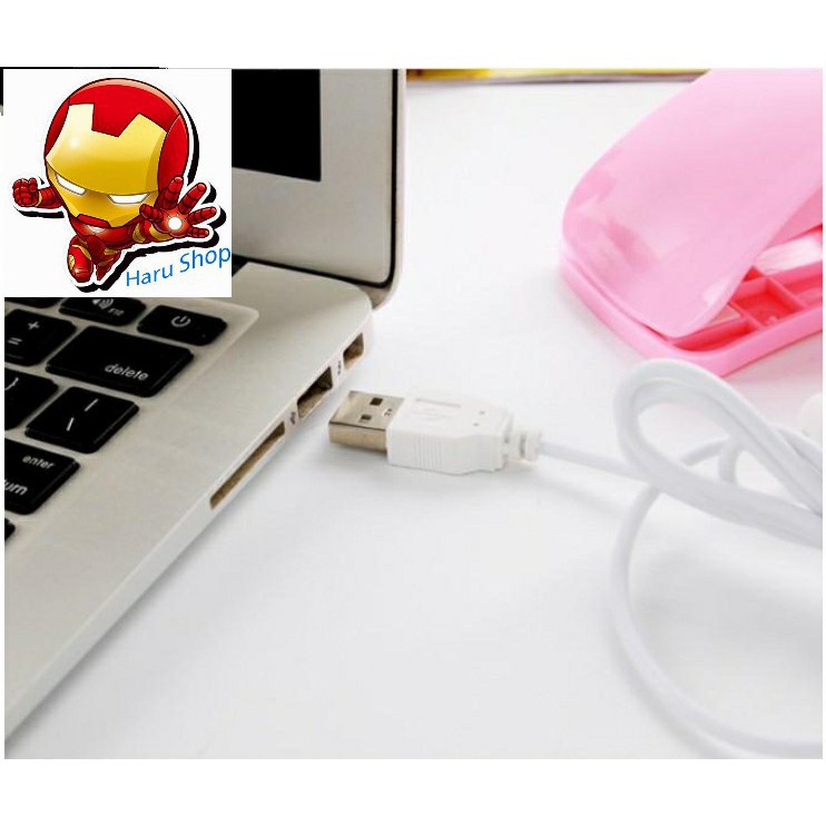 Đèn led học tập và làm việc cổng usb có đế kẹp (màu trắng) - HanruiOffical