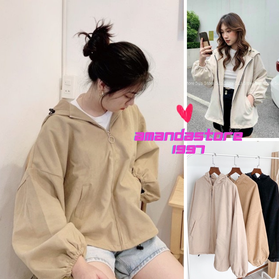 {Amanda}Áo khoác nữ 2 lớp chất nhung lì mặc siêu thích siêu ấm. Áo khoác nữ form rộng