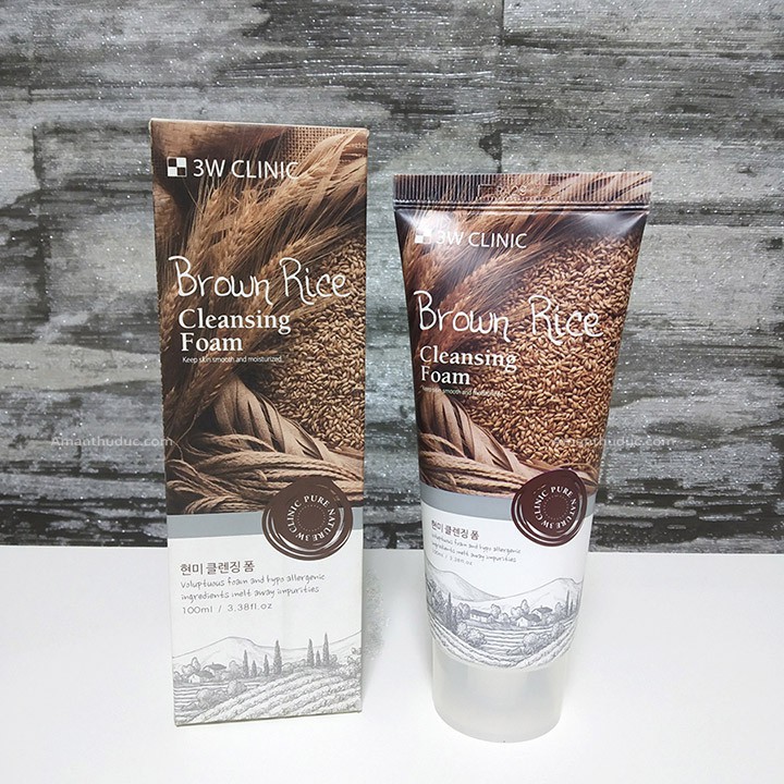 Sữa Rửa Mặt 3W Brown Rice Foam Cleansing