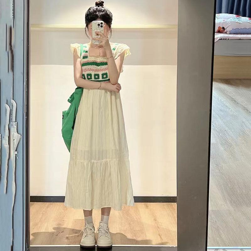 Đầm Dáng Chữ a Dài Trung Bình Màu Sắc Ngọt Ngào Phong Cách Nhật Bản Cho Nữ