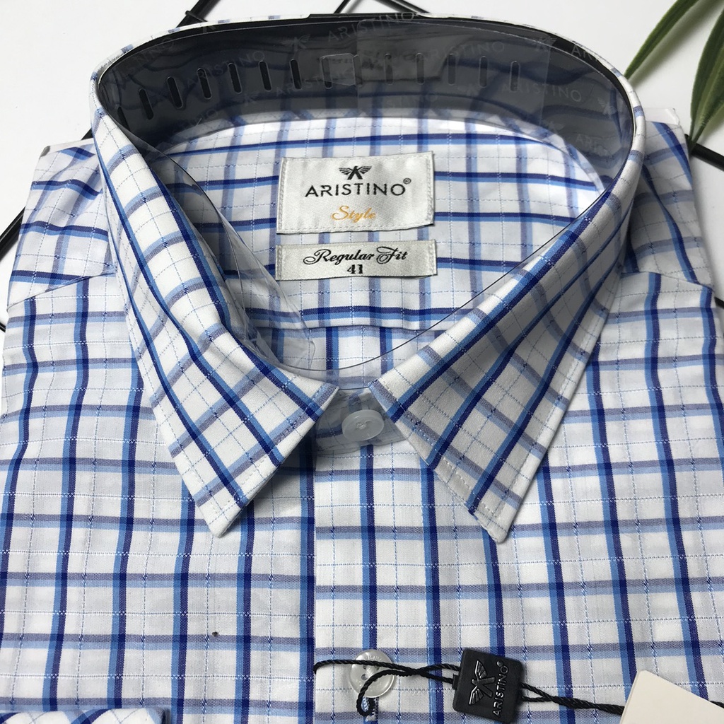 Áo sơ mi dài tay Aristino caro sợi tre regular ALS52808 chống nhăn
