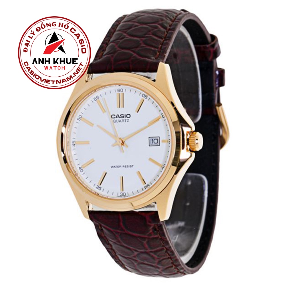 Đồng Hồ Casio Nam MTP-1183Q-7A | Dây Da | Viền Mạ Vàng | Chống Nước