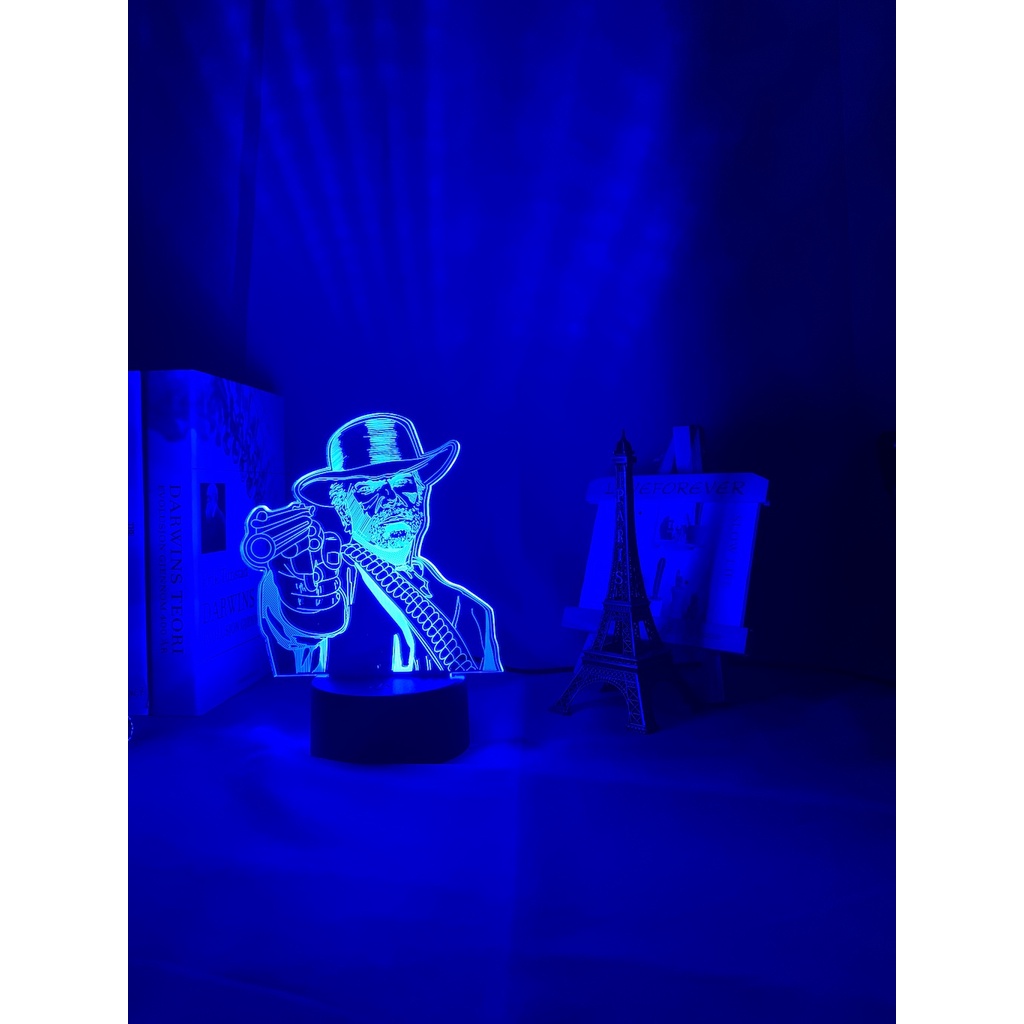 Set 2 Đèn Led 3d RDR2 Arthur Morgan Trang Trí Phòng Ngủ Cho Bé