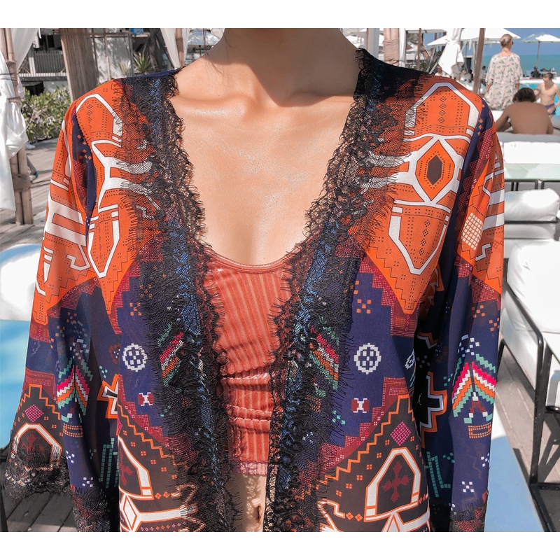 Áo khoác cardigan chiffon tay dài chống nắng phong cách Bohemian thời trang mùa hè cho nữ
 | BigBuy360 - bigbuy360.vn