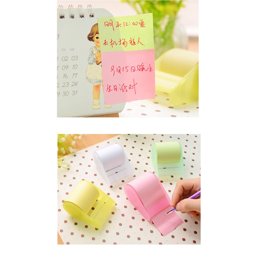 Giấy note Xé Phong Cách Sáng Tạo Với Giá Đỡ Cuộn Giấy Cho Học Sinh