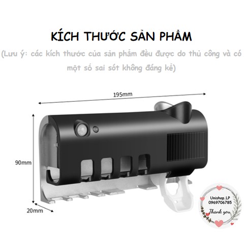 Giá treo bàn chải Kem đánh răng khử khuẩn tia UV công nghệ cao Châu Âu