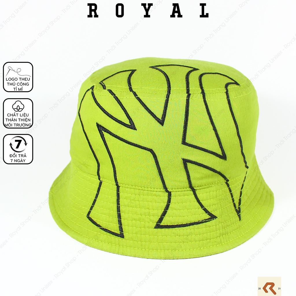 Mũ Bucket Nón Bucket Tai Bèo Vành Cụp Nam Nữ NY New York Yankees Vải Kaki Cotton 2 lớp Unisex - Royal Caps