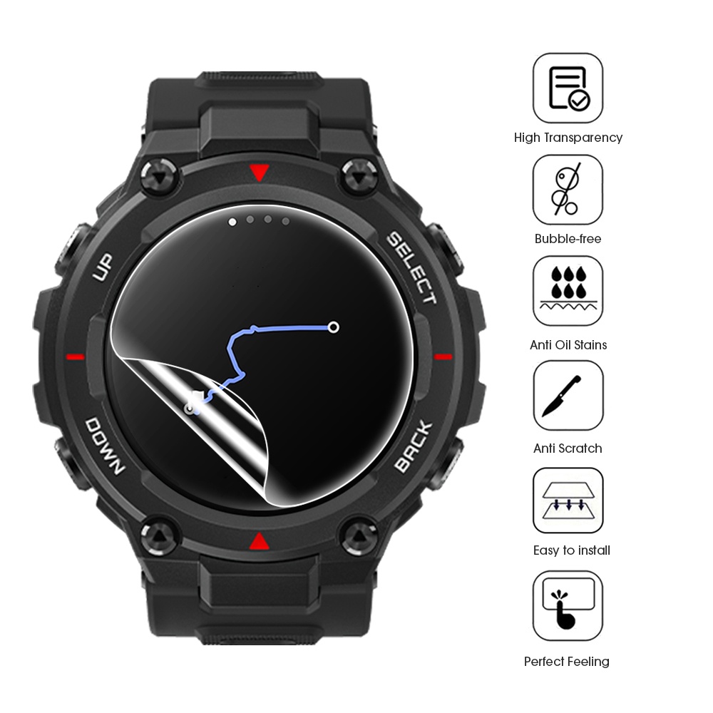 1 Miếng Dán Màn Hình Chống Trầy Bằng TPU Hydrogel Cho Đồng Hồ Thông Minh Amazfit T-Rex