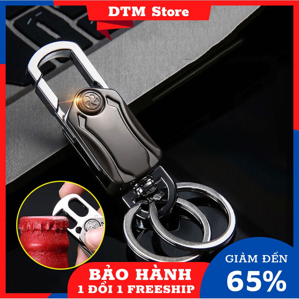 Móc khóa inox cao cấp đa chức năng đeo chìa khóa mở bia và con quay giải trí xoay 360 độ - DTM Store