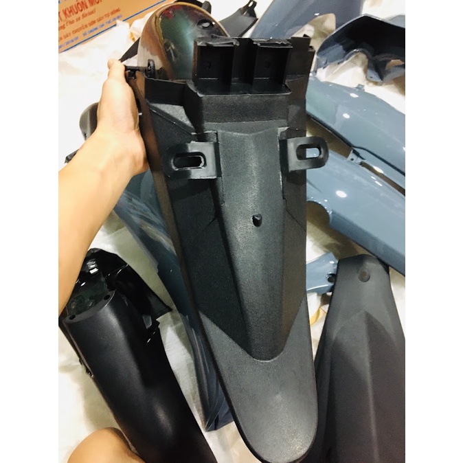 Dàn áo xe SIRIUS màu Xám Si Măng , nhựa ABS cao cấp - full bộ nhựa bóng + nhựa den nhám