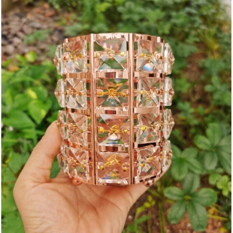 Ly để cọ trang điểm pha lê - Cốc đựng cọ nail tiện lợi