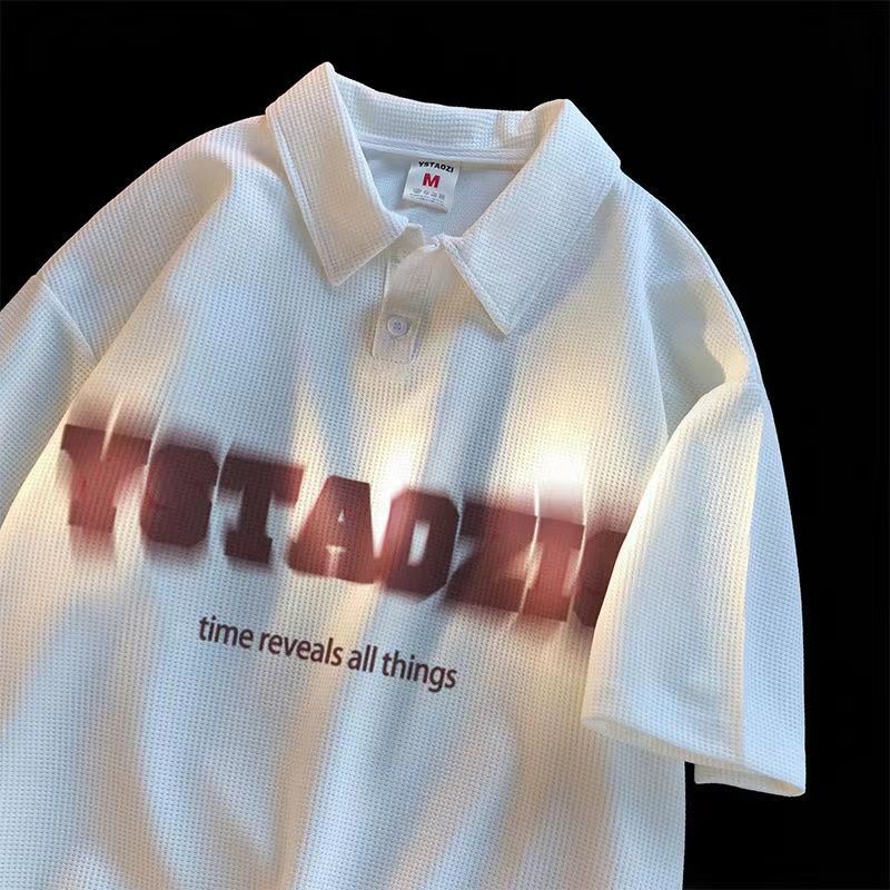 Áo polo Tay Ngắn Dáng Rộng Thời Trang Mùa Hè Cho Nam