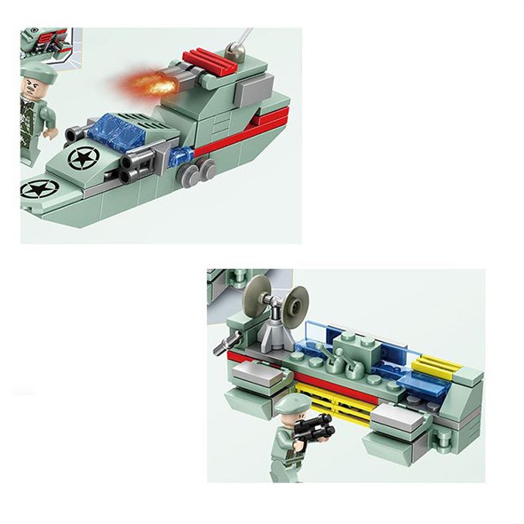Đồ Chơi Xếp Hình Chiến Hạm WARFARE 6 IN 1 [FREESHIP❤️] Chất Liệu Nhựa ABS An Toan Thân Thiện Cho Bé